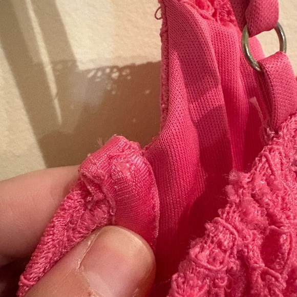 Hello Molly LACEY LOOKS MINI DRESS PINK Size Small US 4 - Picture 9 of 10